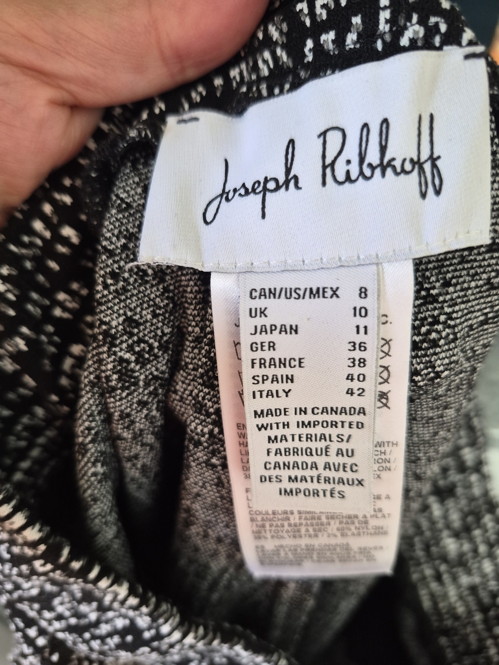Joseph Ribkoff Tweed Knit Pants 8 Dark Academia Coquette Crop Wide Leg Trousers - Picture 9 of 16